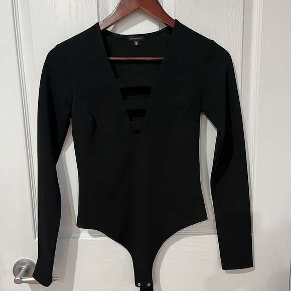 Dynamite black long sleeve bodysuit size small - Picture 2 of 10